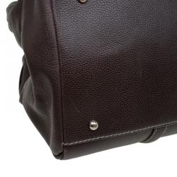 Pre Owned Carolina Herrera Brown Leather Matteo Tote