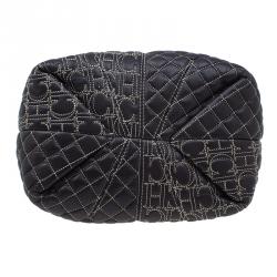 Pre Owned Carolina Herrera Brown Leather Quilted Tote