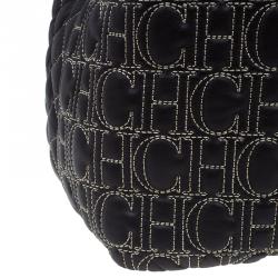 Pre Owned Carolina Herrera Brown Leather Quilted Tote