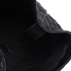 Pre Owned Carolina Herrera Brown Leather Quilted Tote