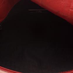 Pre Owned Carolina Herrera Red Leather New Baltazar Flap Bag