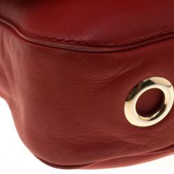 Pre Owned Carolina Herrera Red Leather New Baltazar Flap Bag