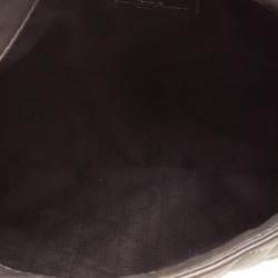 Pre Owned Carolina Herrera Metallic Grey Quilted Leather Shoulder Bag