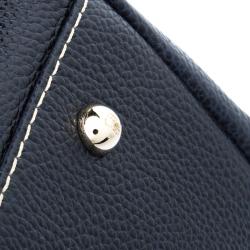 Pre Owned Carolina Herrera Dark Blue Leather Matteo Tote