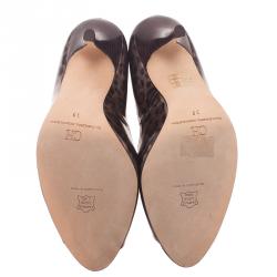 Carolina Herrera Leopard Print Peep Toe Pumps Size 39