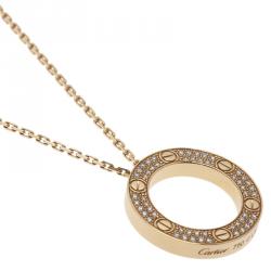 مملوكة مسبقًا قلادة كارتييه لوف دلاية ألماس ذهب وردي