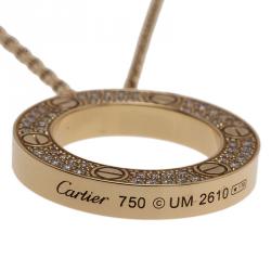 مملوكة مسبقًا قلادة كارتييه لوف دلاية ألماس ذهب وردي