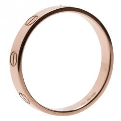 Pre Owned Cartier Love 18K Rose Gold Wedding Band Ring Size 59
