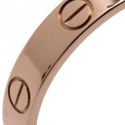 Pre Owned Cartier Love 18K Rose Gold Wedding Band Ring Size 59