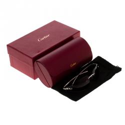 Pre Owned Cartier Purple 110 Panthere Rimless Sunglasses