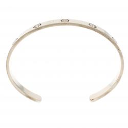 Pre Owned سوار كارتييه لوف ذهب أبيض مفتوح مقاس 18