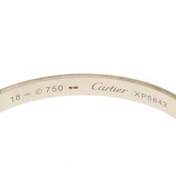 Pre Owned سوار كارتييه لوف ذهب أبيض مفتوح مقاس 18