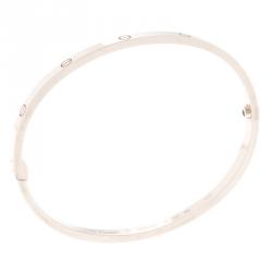 Pre Owned Cartier Love 18k White Gold Bracelet, SM 17cm
