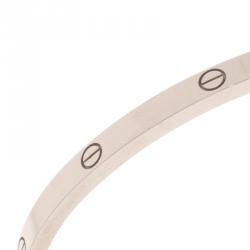 Pre Owned Cartier Love 18k White Gold Bracelet, SM 17cm