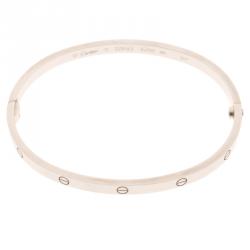 Pre Owned Cartier Love 18k White Gold Bracelet, SM 17cm