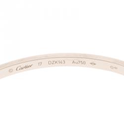 Pre Owned Cartier Love 18k White Gold Bracelet, SM 17cm
