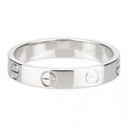 Pre Owned Cartier Love White Gold Wedding Band Ring Size 54