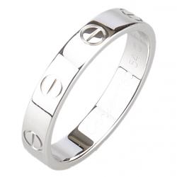 Pre Owned Cartier Love White Gold Wedding Band Ring Size 54