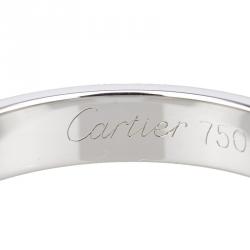 Pre Owned Cartier Love White Gold Wedding Band Ring Size 54