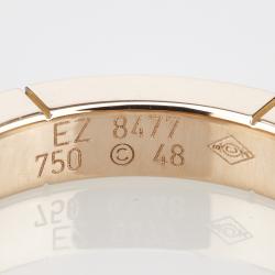 Pre Owned Cartier Lanieres Rose Gold Ring Size 48
