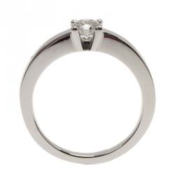 مملوكة مسبقًا Cartier Declaration Solitaire 0.23 ct E VVS1 Diamond Platinum Ring Size 46