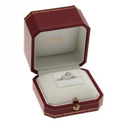 مملوكة مسبقًا Cartier Declaration Solitaire 0.23 ct E VVS1 Diamond Platinum Ring Size 46