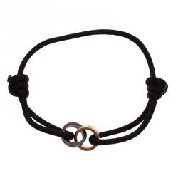 Pre Owned Cartier Love 18K Yellow Gold Brown Ceramic Diamond Bracelet