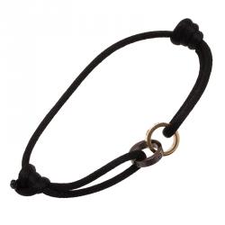 Pre Owned Cartier Love 18K Yellow Gold Brown Ceramic Diamond Bracelet