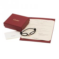 Pre Owned Cartier Love 18K Yellow Gold Brown Ceramic Diamond Bracelet