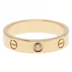 Pre Owned خاتم دبلة كارتييه لوف 1 ألماس ذهب أصفر عيار 18