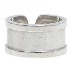 Pre Owned خاتم كارتييه CC ذهب أبيض مقاس 47