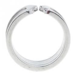 Pre Owned خاتم كارتييه CC ذهب أبيض مقاس 47