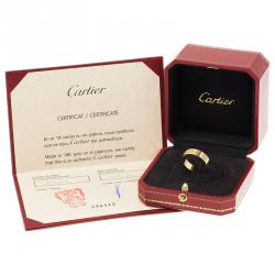 Pre Owned Cartier Love Yellow Gold Band Ring  Size 56
