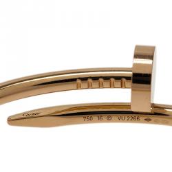 Pre Owned أسورة كارتييه جاست أو كلو ذهب وردي مقاس 16