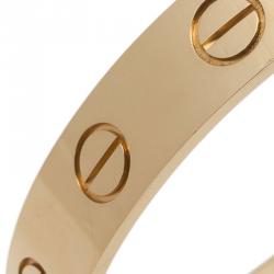 مملوكة مسبقًا Cartier XL Love U Limited Edition Yellow Gold Open Cuff Bracelet Size 16
