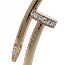 Pre Owned سوار كارتييه جاست أن كلو ألماس ذهب وردي مقاس 16