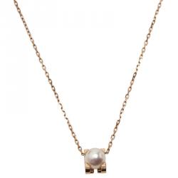 Cartier C de Cartier Pearl Rose Gold Necklace Cartier TLC