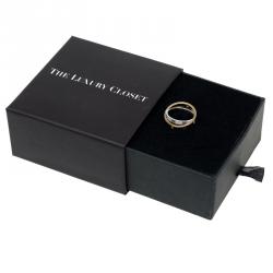 Pre Owned خاتم كارتييه لوف ذهب وردي وأبيض مرصع ألماس مقاس 52