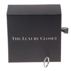 Pre Owned خاتم كارتييه ذهب أبيض مرصع ألماس مقاس 47