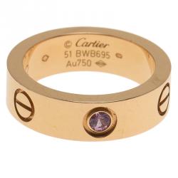 مملوكة مسبقًا خاتم كارتييه لوف ياقوت وذهب وردي مقاس 52