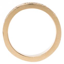 Pre Owned Cartier Love Diamond Rose Gold Band Ring Size 55