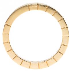Pre Owned Cartier Lanières Yellow Gold Band Ring Size 53