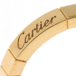 Pre Owned Cartier Lanières Yellow Gold Band Ring Size 53
