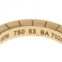 Pre Owned Cartier Lanières Yellow Gold Band Ring Size 53