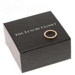 Pre Owned Cartier Lanières Yellow Gold Band Ring Size 53