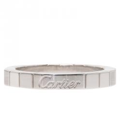 مملوكة مسبقًا خاتم كارتيه لانيير ذهب أبيض مقاس 53