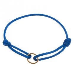 مملوكة مسبقًا Cartier Love Charity Yellow Gold Blue Adjustable Cord Bracelet