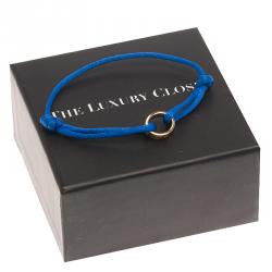 مملوكة مسبقًا Cartier Love Charity Yellow Gold Blue Adjustable Cord Bracelet