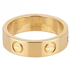 Cartier Love Yellow Gold Ring Size 53