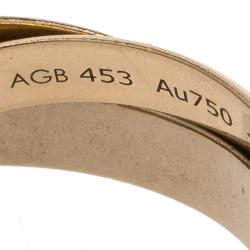 Pre Owned خاتم كارتييه ترينيتي ذهب عيار 18 ثلاثي اللون مقاس 53